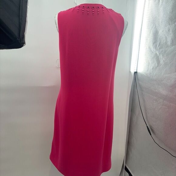 etcetera Short Sleeve V Neck  Tie Closure & Side Zip  dress Size 8 Pink - Picture 3 of 15